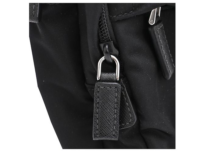 Sac à dos Prada à double poignée en nylon noir - vue 12