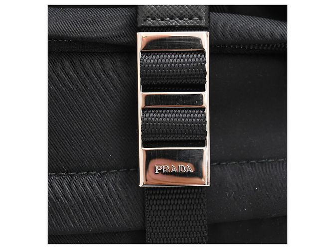 Sac à dos Prada à double poignée en nylon noir - vue 9