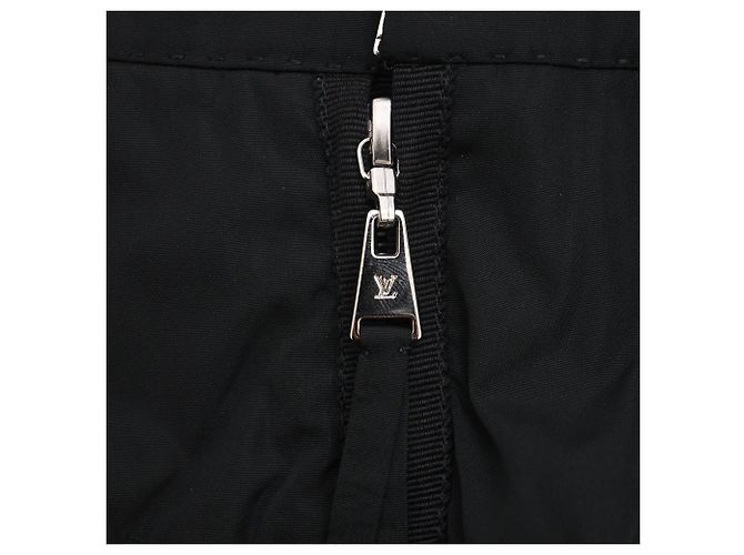 Gonna midi taglio a matita Louis Vuitton in cotone nero - vista 7