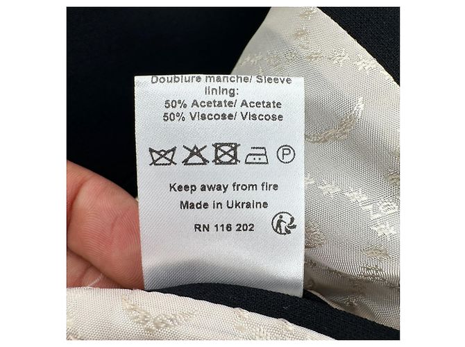 Zadig & Voltaire Very Bis Multistrass Open Front Blazer aus schwarzem Polyester - Ansicht 6
