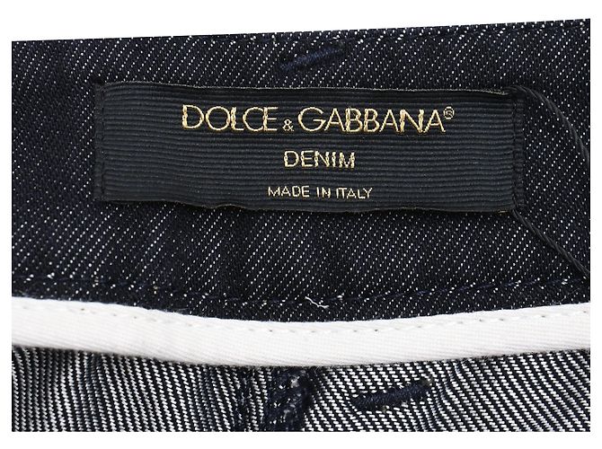 Dolce & Gabbana gerade geschnittene Jeans aus dunkelblauem Baumwollstoff - Ansicht 4