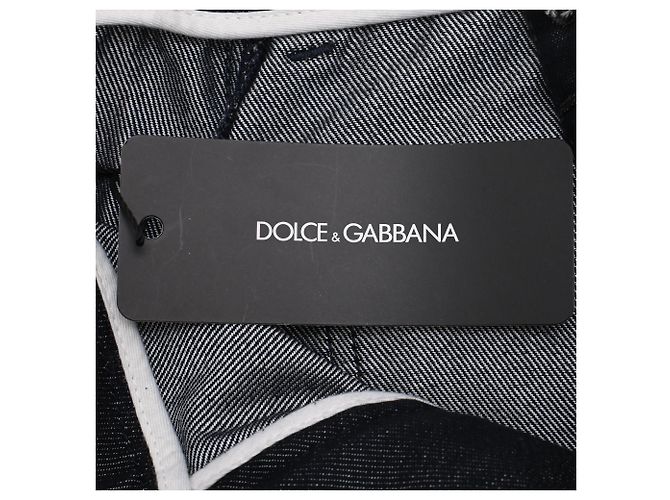 Dolce & Gabbana gerade geschnittene Jeans aus dunkelblauem Baumwollstoff - Ansicht 5