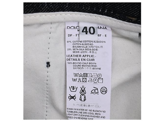 Dolce & Gabbana gerade geschnittene Jeans aus dunkelblauem Baumwollstoff - Ansicht 7