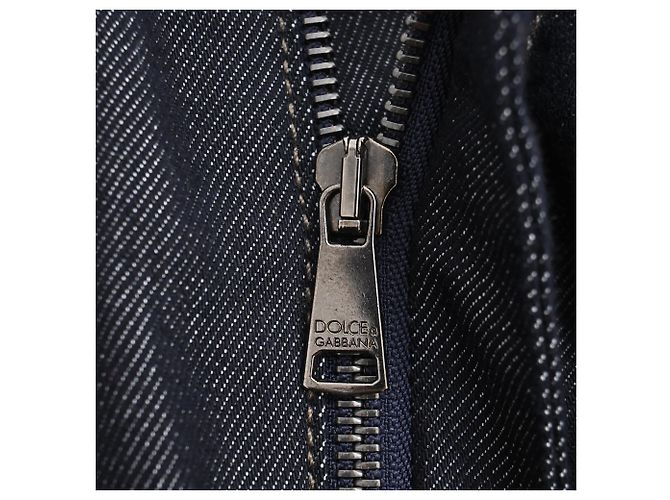 Dolce & Gabbana gerade geschnittene Jeans aus dunkelblauem Baumwollstoff - Ansicht 8