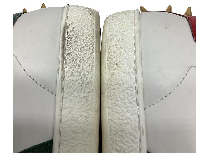 Baskets basses Gucci en cuir blanc - vue 13