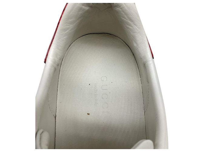Baskets basses Gucci en cuir blanc - vue 15