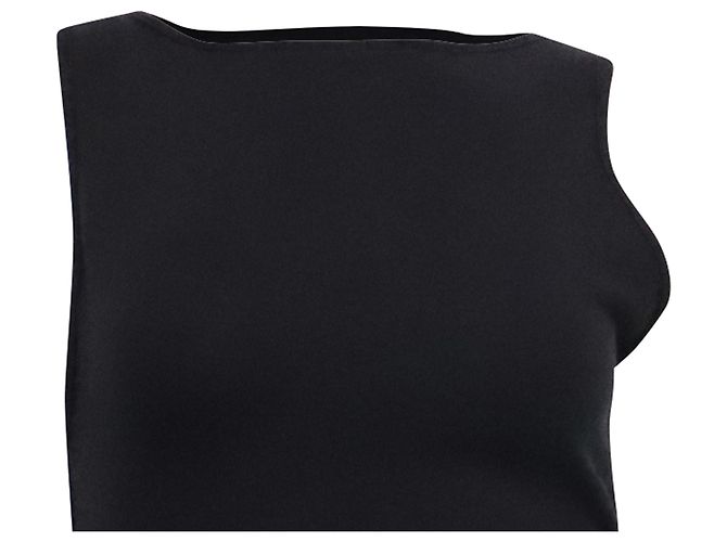 Top sin mangas de cuello redondo Reformation en Lyocell Negro - vista 2