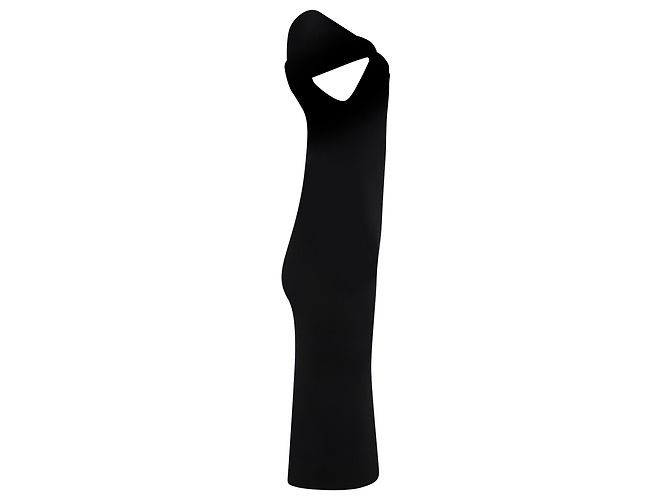 Victoria Beckham Twist Drape Figurspray Kleid aus schwarzer Viskose - Ansicht 3
