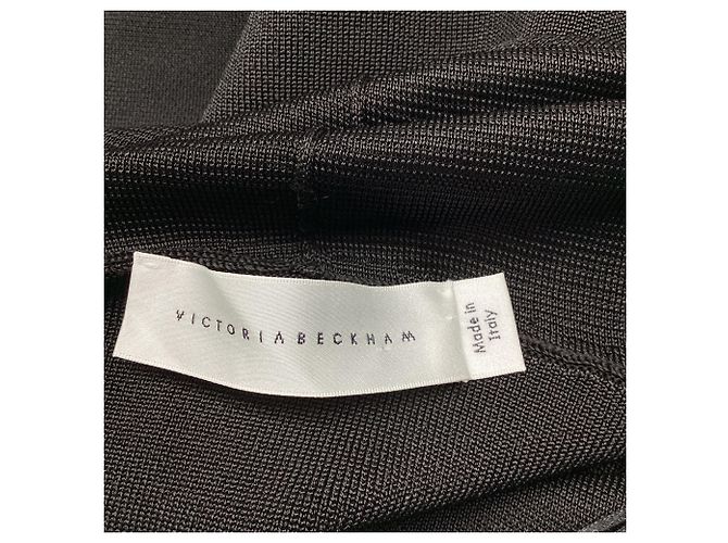 Victoria Beckham Twist Drape Figurspray Kleid aus schwarzer Viskose - Ansicht 7