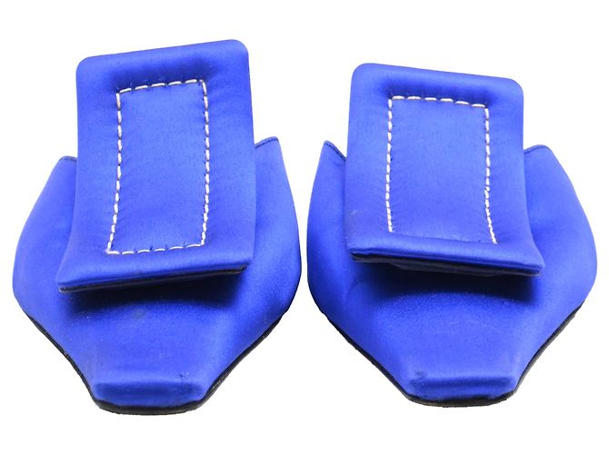 Mules basse Sabot Marni in raso blu - vista 2