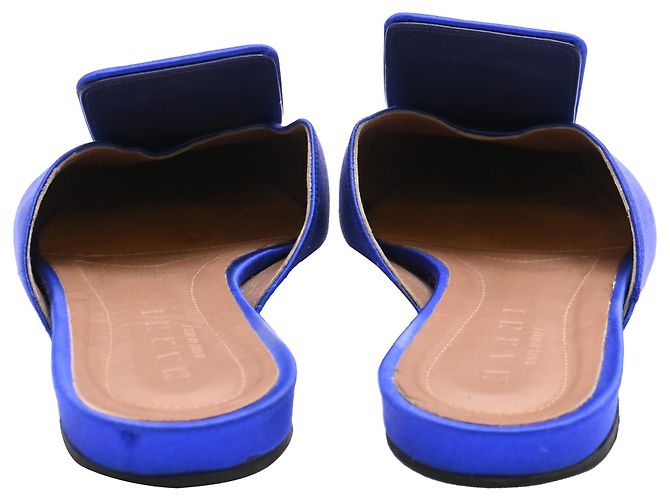 Mules basse Sabot Marni in raso blu - vista 3