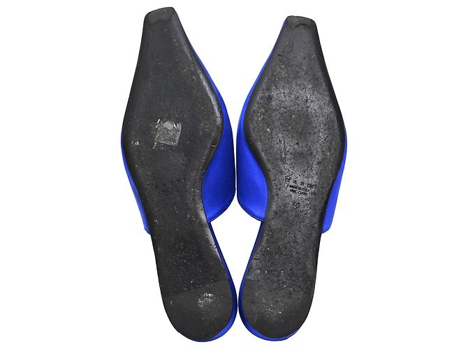 Mules basse Sabot Marni in raso blu - vista 6