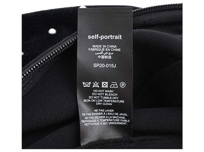 Self portrait Self-Portrait V-Ausschnitt Jumpsuit aus schwarzem Polyester - Ansicht 6
