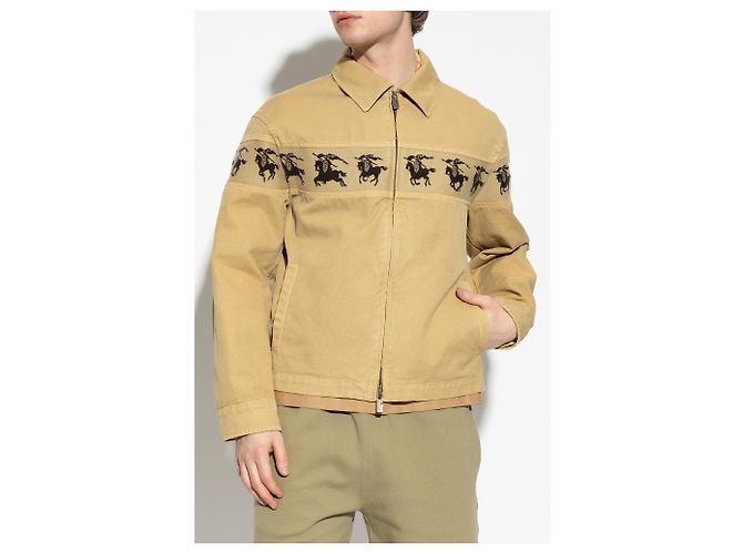 Giacca Burberry Tanners in cotone beige - vista 2