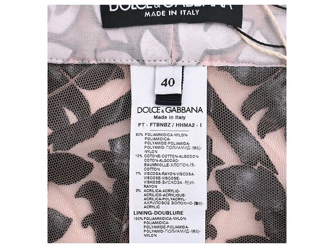 Dolce & Gabbana gerade geschnittene Blumenhose aus silbernem Polyamid - Ansicht 4
