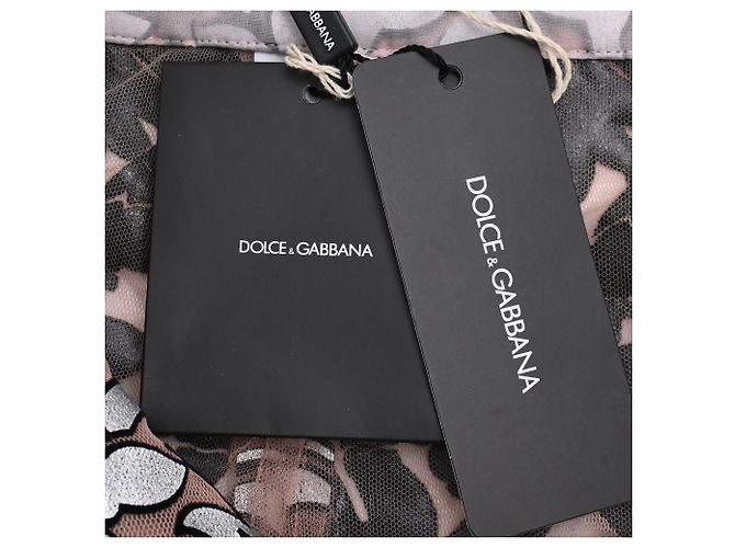 Dolce & Gabbana gerade geschnittene Blumenhose aus silbernem Polyamid - Ansicht 5