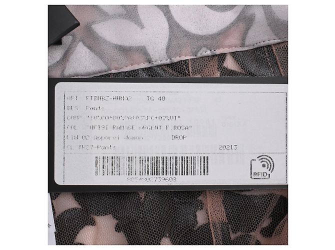 Dolce & Gabbana gerade geschnittene Blumenhose aus silbernem Polyamid - Ansicht 6
