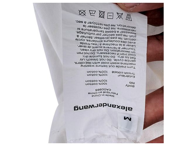 Camiseta gráfica de logo Alexander Wang en algodón blanco - vista 2