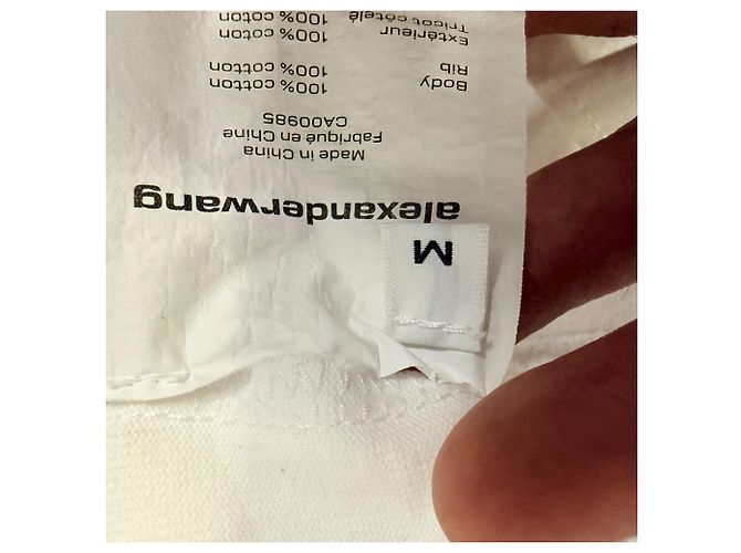 Camiseta gráfica de logo Alexander Wang en algodón blanco - vista 3