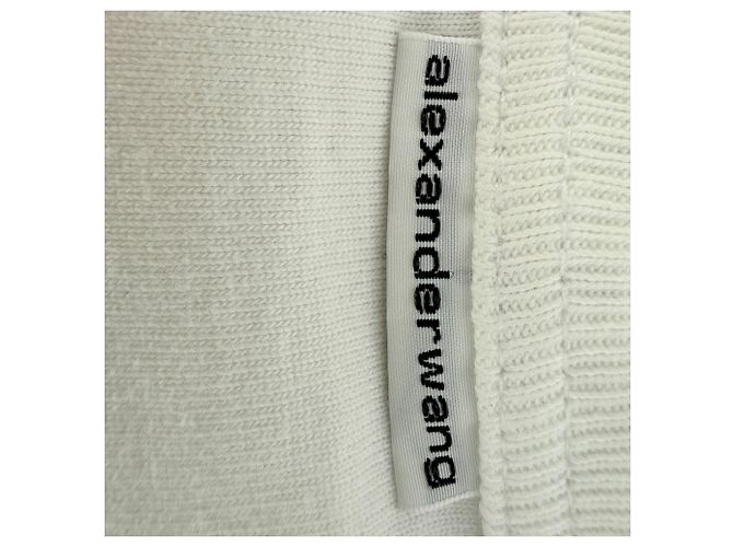 Camiseta gráfica de logo Alexander Wang en algodón blanco - vista 5
