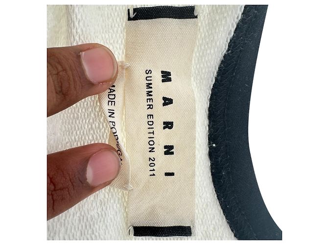Mini abito canotta Marni in cotone crema - vista 4