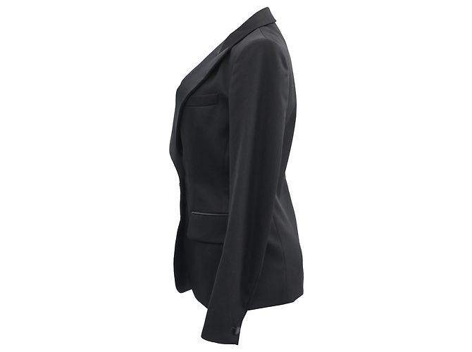 Yves Saint Laurent Saint Laurent Tuxedo Blazer in Black Wool - view 2