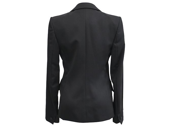 Yves Saint Laurent Saint Laurent Tuxedo Blazer in Black Wool - view 3