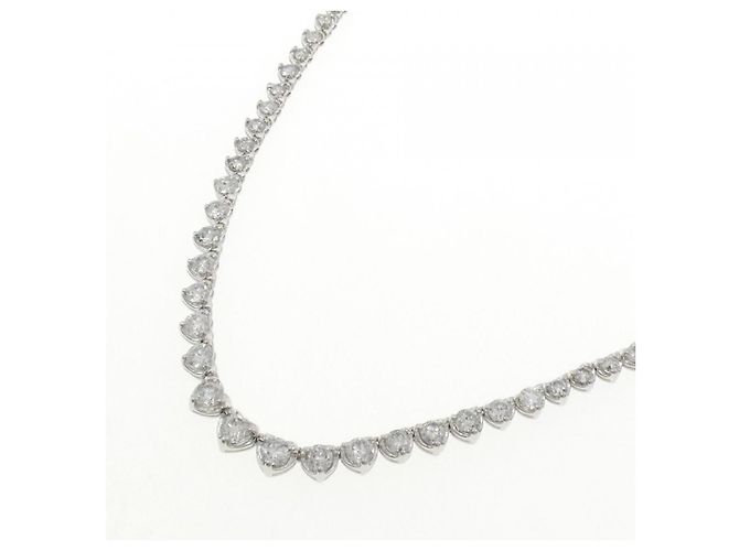 Autre Marque Platin-Diamant-Halskette Pt900 - Ansicht 2