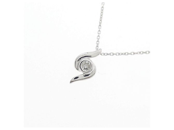Autre Marque K10 Weißgold-Diamantcollier - Ansicht 3