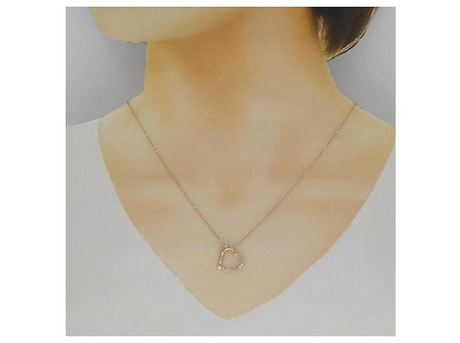 Autre Marque Collana Cuore con Diamanti Au750 - vista 6