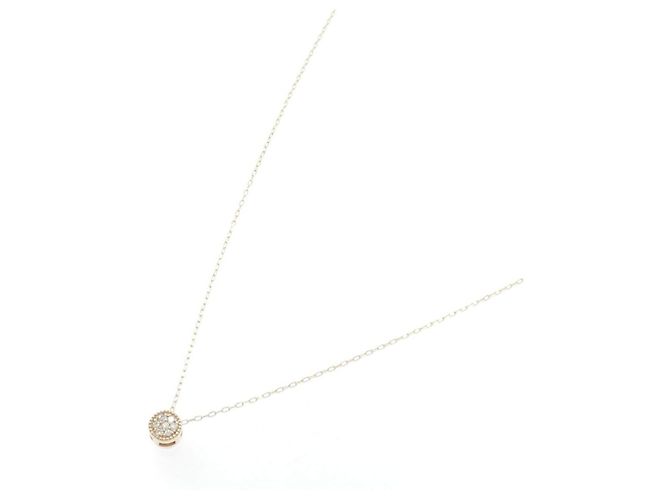 Autre Marque Halskette aus K10 Gelbgold mit Diamanten - Ansicht 2