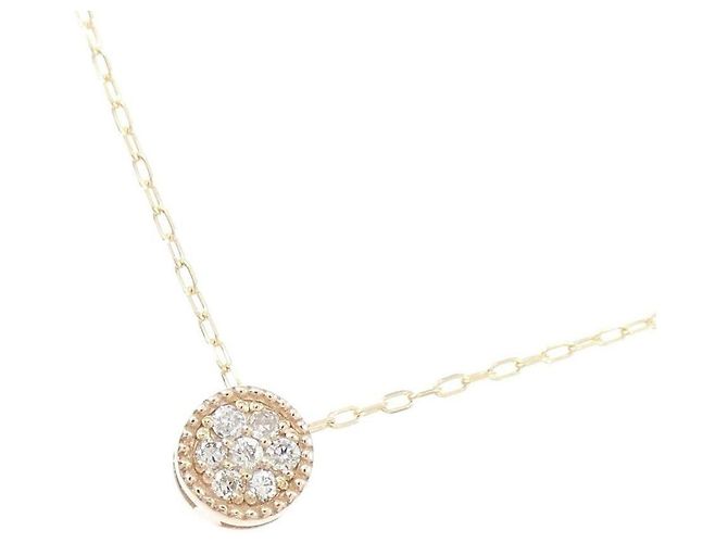 Autre Marque Halskette aus K10 Gelbgold mit Diamanten - Ansicht 3