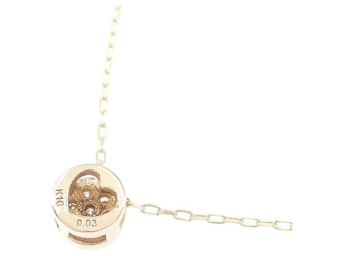 Autre Marque Halskette aus K10 Gelbgold mit Diamanten - Ansicht 4