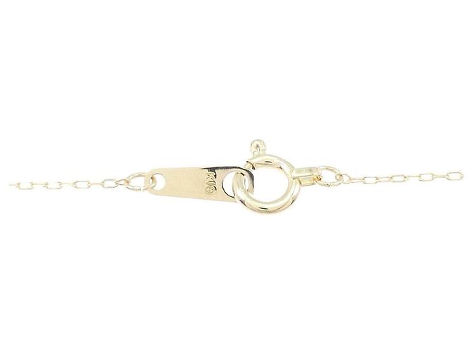 Autre Marque Halskette aus K10 Gelbgold mit Diamanten - Ansicht 5
