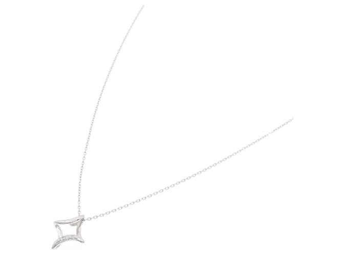Autre Marque Collana in oro bianco K10 e diamanti - vista 2