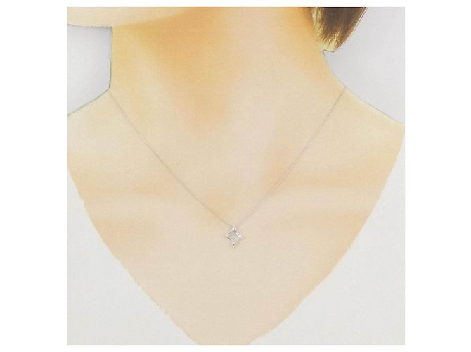 Autre Marque Collana in oro bianco K10 e diamanti - vista 6