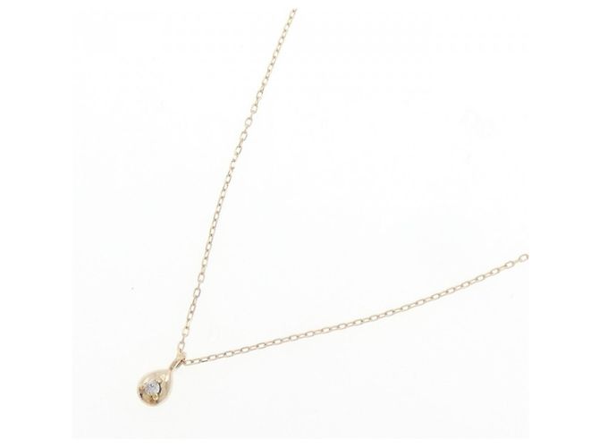 Autre Marque K10 Gelbgold Diamantenhalskette - Ansicht 2