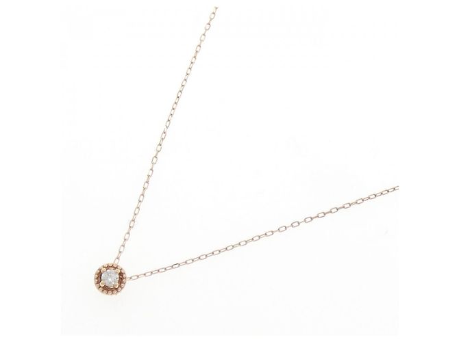 Autre Marque Collar de oro rosa K10 y diamantes - vista 2