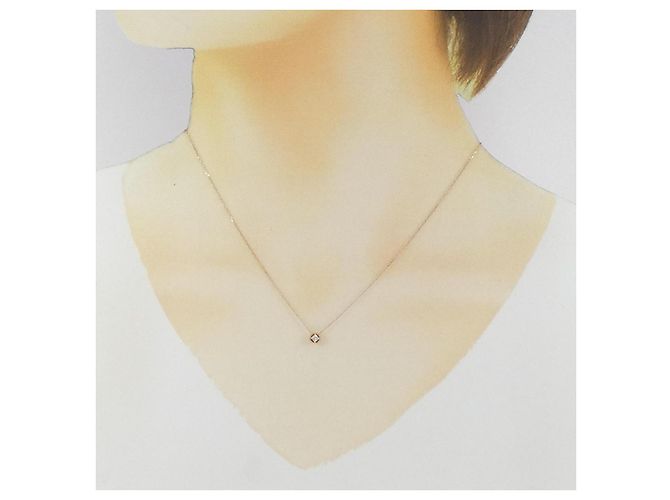 Autre Marque Collar de oro rosa K10 y diamantes - vista 6