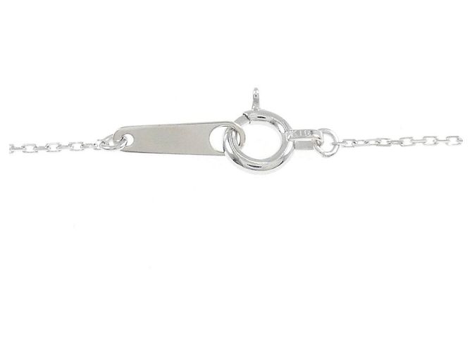Autre Marque Collana in oro bianco K10 e topazio blu - vista 5