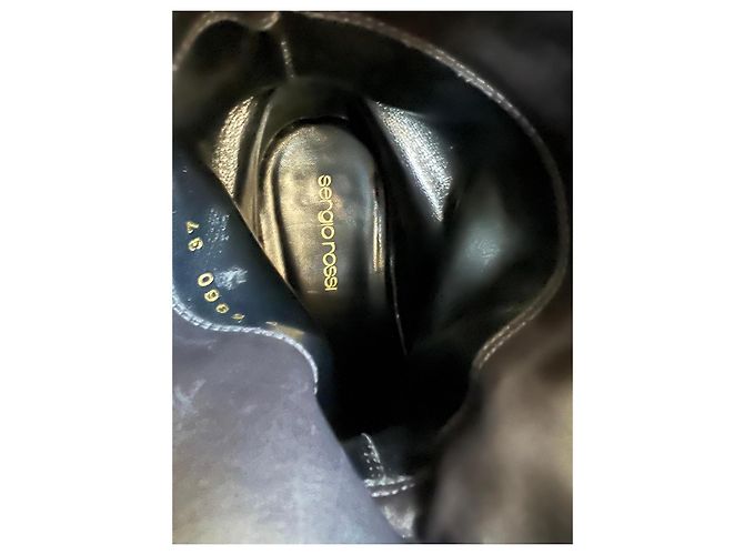 Sergio Rossi Lederstiefelet Schwarz - Ansicht 2