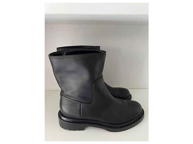 Sergio Rossi Lederstiefelet Schwarz - Ansicht 4