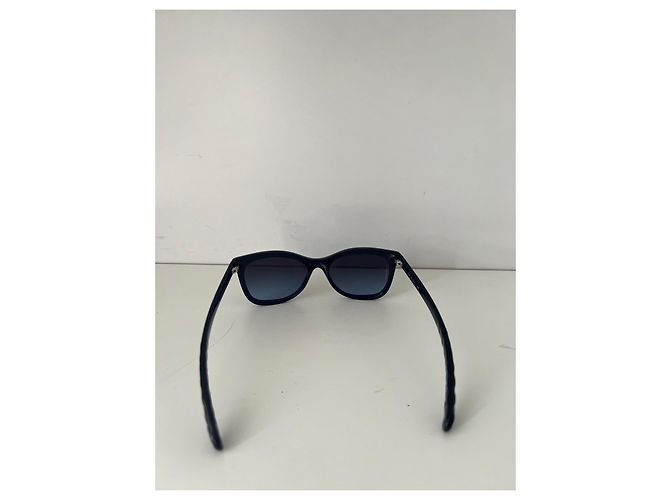 Gafas de sol Chanel de acetato azul con cadena - vista 5