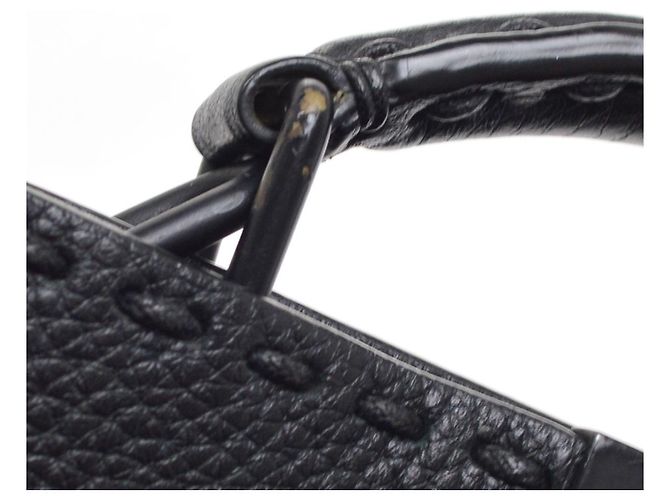 Fendi Selleria Peekaboo ISeeU in rafia e pelle Small - vista 7