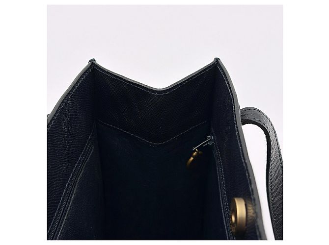 Borsa Tote Chanel in pelle caviar blu navy - vista 16