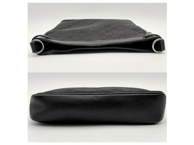 Gucci Schultertasche aus schwarzem GG Canvas - Ansicht 6