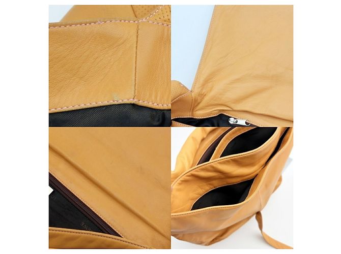 Borsa a tracolla in pelle traforata Anagram Loewe in Camel - vista 16