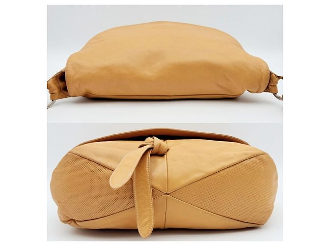 Borsa a tracolla in pelle traforata Anagram Loewe in Camel - vista 4
