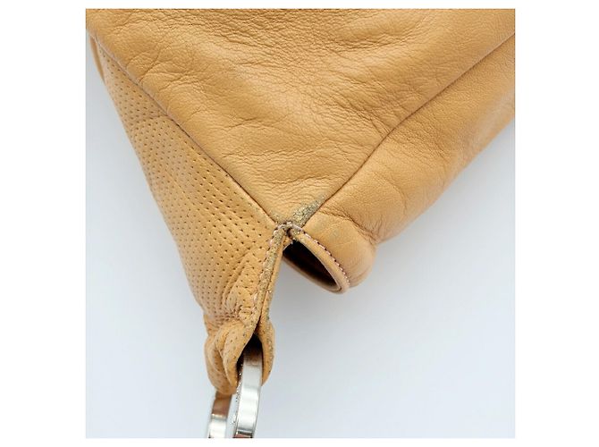 Borsa a tracolla in pelle traforata Anagram Loewe in Camel - vista 8