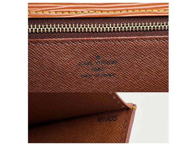 Pochette Louis Vuitton da uomo in pelle Epi dorata - vista 19